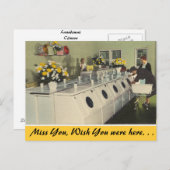 Carte Postale Iowa, Laundomat, Clinton (Devant / Derrière)