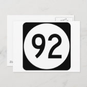 Carte Postale Iowa State Route 92 (Devant / Derrière)