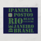 Carte Postale ipanema posto 9, culture de plage (Devant)