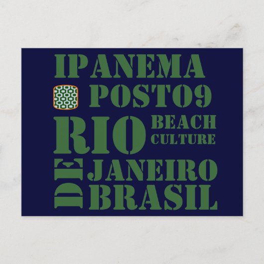 Carte Postale ipanema posto 9, culture de plage (Devant)