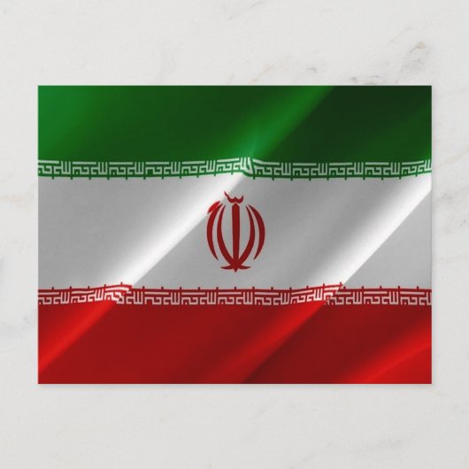 Carte Postale Iran - Drapeau iranien - (Devant)