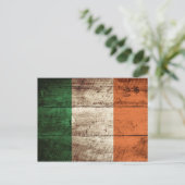 Carte Postale Ireland Flag on Old Wood (Debout devant)