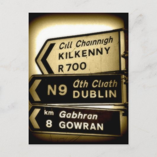 Carte Postale Ireland Roadside Signs (Devant)