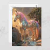 Carte Postale Iridescence Unicorn Imaginaire (Devant / Derrière)