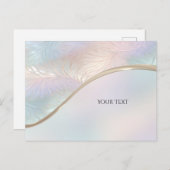 Carte postale iridescente abstraite moderne (Devant / Derrière)