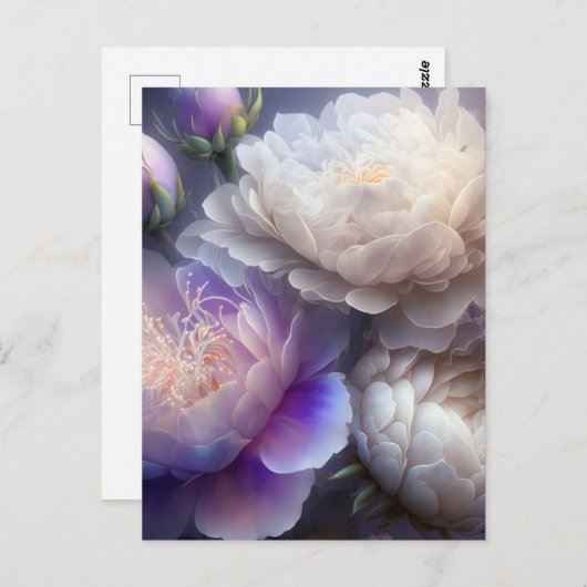 Carte Postale Iridescente Soft Focus Flower Spectrum Bunch (Devant / Derrière)