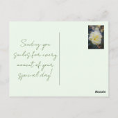 Carte Postale Iris avec gouttelettes d'eau (Dos)