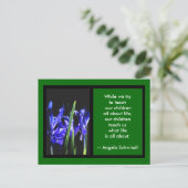 Carte Postale Iris Card 2 CadresMUSÉE Zazzle Cadeaux Vert (Debout devant)