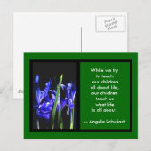 Carte Postale Iris Card 2 CadresMUSÉE Zazzle Cadeaux Vert (Devant / Derrière)