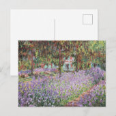 Carte Postale Iris dans le jardin de Monet (Devant / Derrière)
