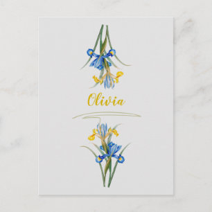 Carte Postale Iris d'Espagne par Pierre-Joseph Redouté