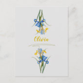 Carte Postale Iris espagnol par Pierre-Joseph Redouté (Devant)