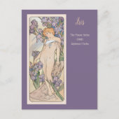 Carte Postale Iris Flower Series Alphonse Mucha (Devant)