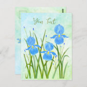 Carte postale Iris Flowers (Devant / Derrière)