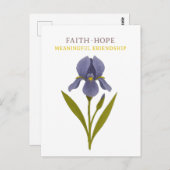 Carte Postale Iris — Foi, espoir, amitié significative (Devant / Derrière)