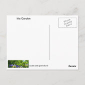 Carte postale Iris Garden (Dos)