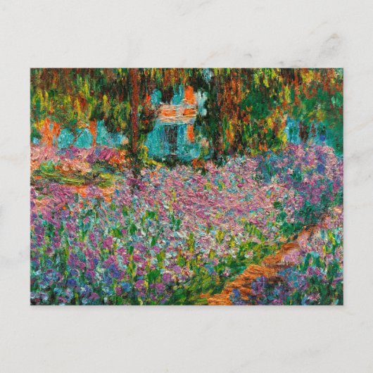 Carte Postale Iris Jardin Monet Giverny fleurs (Devant)