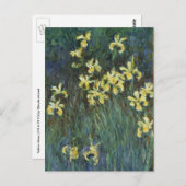 Carte Postale Iris jaunes par Claude Monet, Beaux-arts anciens (Devant / Derrière)