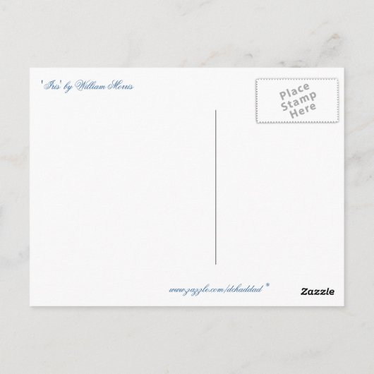 Carte Postale "Iris" par William Morris (Dos)