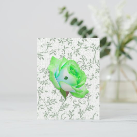 Carte Postale Iris Rose et Shamrock ! (Debout devant)