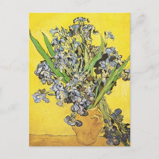 Carte Postale Iris sur fond jaune Van Gogh Beaux-Arts (Devant)