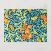 Carte Postale Iris, un motif de William Morris, (Devant)