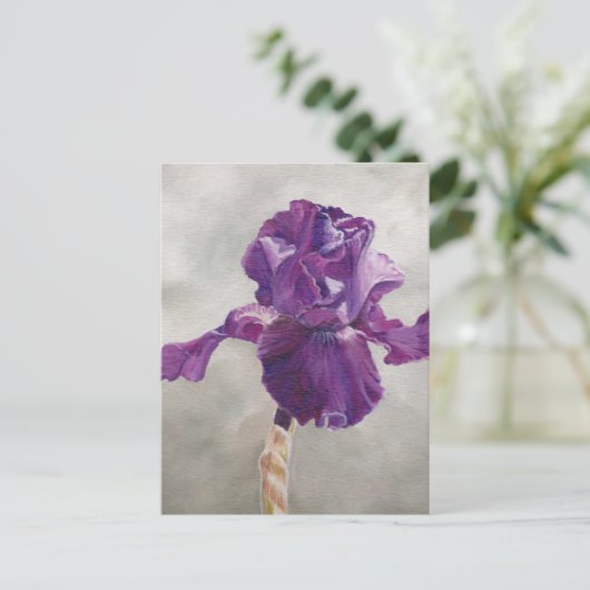 Carte postale Iris Violet (Debout devant)
