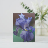 Carte postale Iris violet verticale (Debout devant)