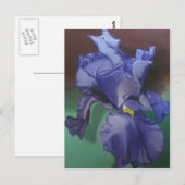 Carte postale Iris violet verticale (Devant / Derrière)