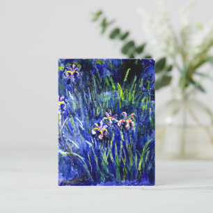 Carte Postale Irises, célèbre peinture de Monet,