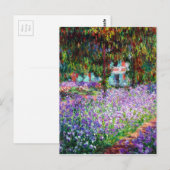 Carte Postale Irises dans le jardin de Monet (Devant / Derrière)