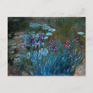 Carte Postale Irises et nénuphars, Claude Monet