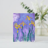 Carte Postale Irises jaunes avec nuage rose | CLAUDE MONET | (Debout devant)