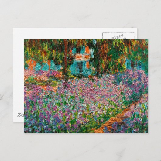 Carte Postale Irises Monet Garden Fleurs Giverny (Devant / Derrière)