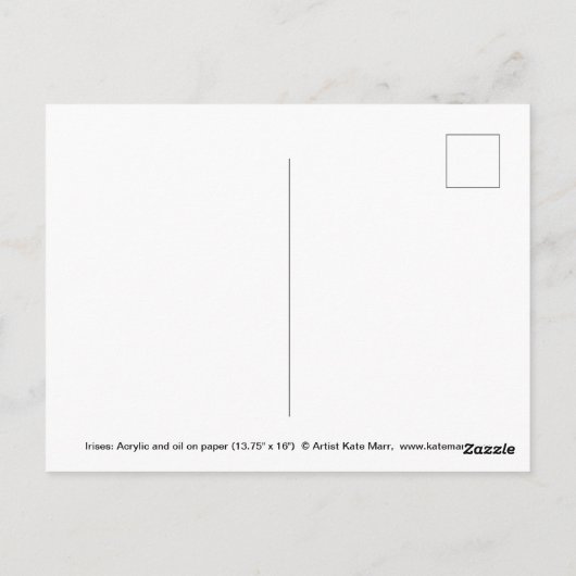 Carte Postale Irises oil painting (Dos)