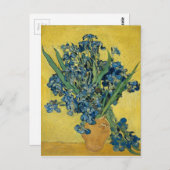 Carte Postale Irises par Vincent Van Gogh (Devant / Derrière)