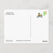 Carte Postale Irish bicyс le owls with clover baloons (Dos)