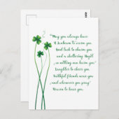 Carte postale Irish Blessing Calligraphy (Devant / Derrière)