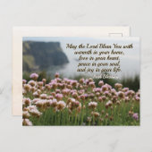 Carte Postale Irish Blessing, Love in Your Heart, Cliffs Irlande (Devant / Derrière)