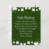 Carte Postale Irish Blessing May the Road Rise Up to Meet You (Devant / Derrière)