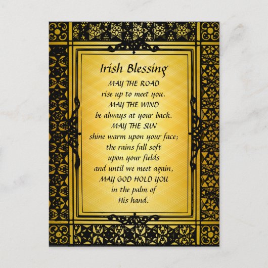 Carte Postale Irish Blessing, que la route monte pour vous renco (Devant)
