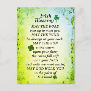 Carte Postale Irish Blessing, que la route monte pour vous renco