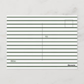 Carte Postale Irish Blessing Sage Vert & Blanc Stripe Moderne (Dos)