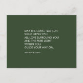 Carte Postale Irish Blessing Sage Vert & Blanc Stripe Moderne (Devant)