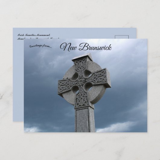 Carte Postale Irish Families Monument Moncton New Brunswick (Devant / Derrière)