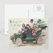 Carte Postale Irish Family Antique Car Driving (Devant / Derrière)