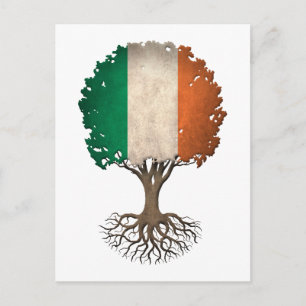 Carte Postale Irish Flag Tree of Life personnalisable