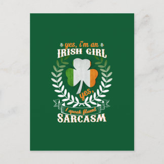 Carte Postale Irish girlOui, je suis Irlandaise Fille Oui Je par