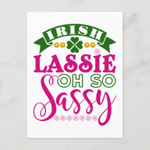 Carte Postale Irish Lassie Oh So Sassy St Patrick's Day