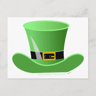 Carte Postale Irish Leprechaun Casquette Lucky St. Patrick's Day